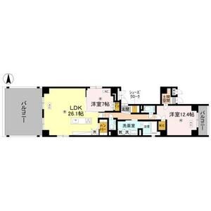 2LDK 間取り図