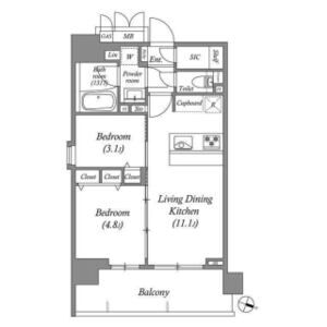 2LDK 間取り図