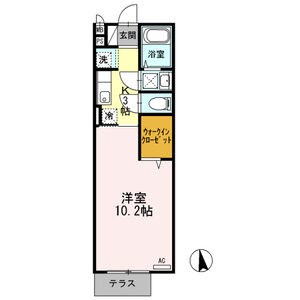 1K 間取り図