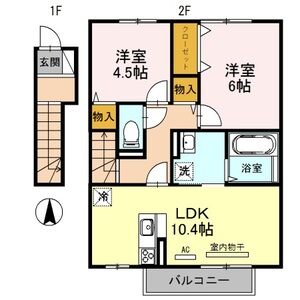 2LDK 間取り図