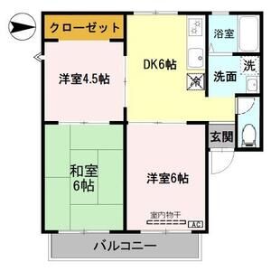 3DK 間取り図