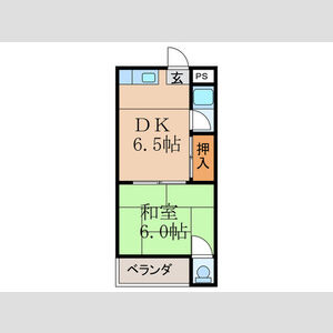 1DK 間取り図