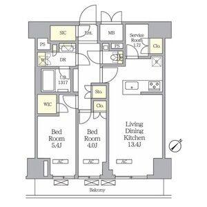 2LDK 間取り図