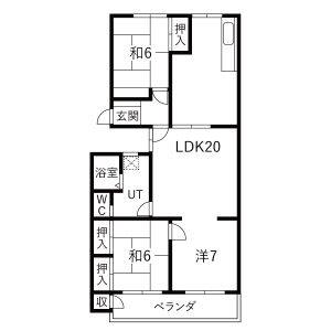 3LDK 間取り図