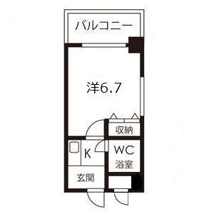 1K 間取り図