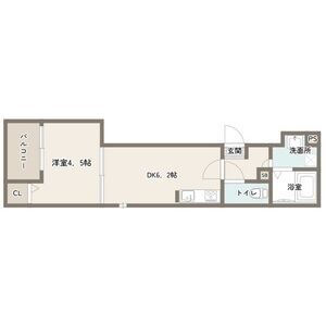1DK 間取り図
