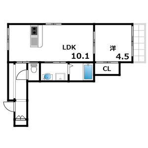 1LDK 間取り図
