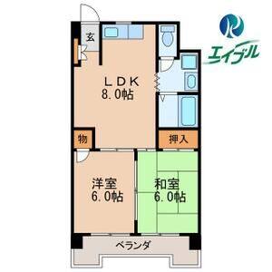 1DK 間取り図