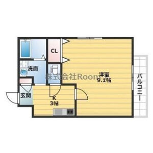 1K 間取り図