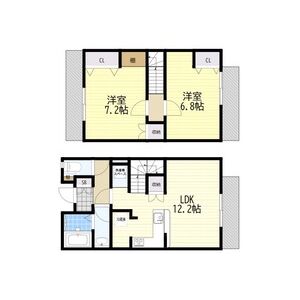 2LDK 間取り図