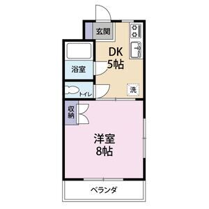 1DK 間取り図