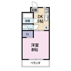 1DK 間取り図