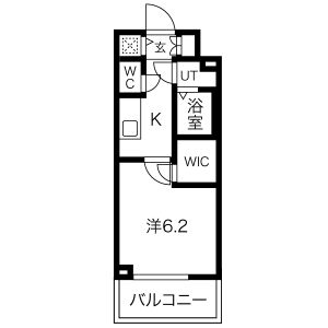 1K 間取り図