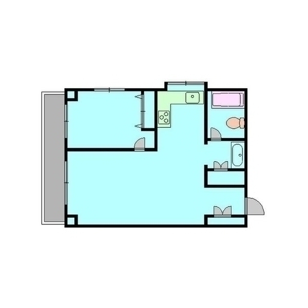 1LDK 間取り図