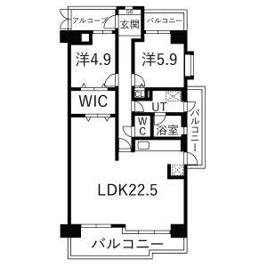 2LDK 間取り図