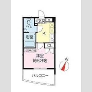 1K 間取り図