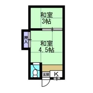1K 間取り図