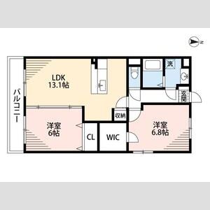 2LDK 間取り図