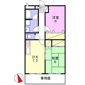 2DK 間取り図