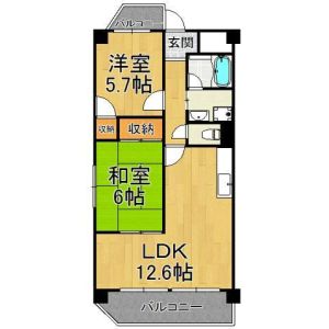 2LDK 間取り図
