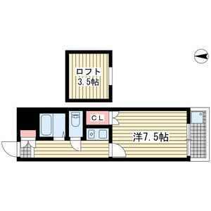 1K 間取り図