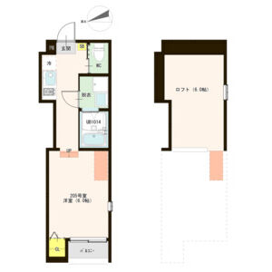 1K 間取り図