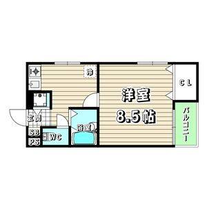1K 間取り図