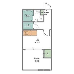 1DK 間取り図