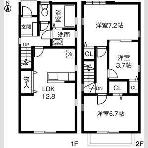 2LDK 間取り図