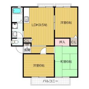2LDK 間取り図