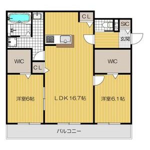 2LDK 間取り図