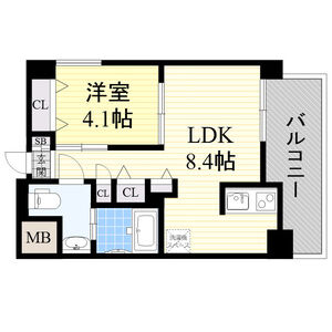1LDK 間取り図