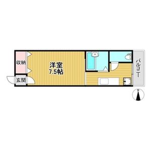 1K 間取り図