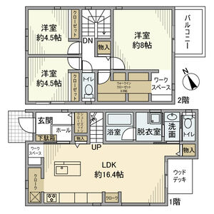 3LDK 間取り図