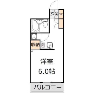 1K 間取り図