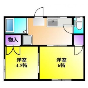 2DK 間取り図