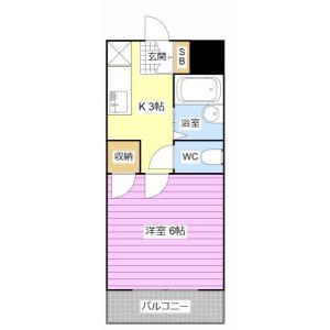 1K 間取り図
