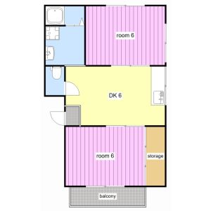 2DK 間取り図