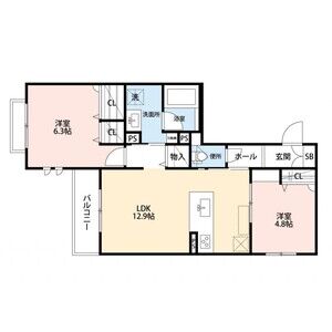 2LDK 間取り図