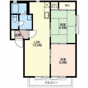 2LDK 間取り図