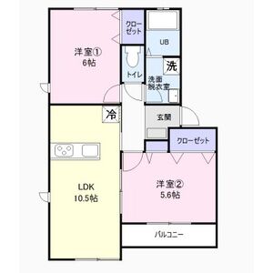 2LDK 間取り図