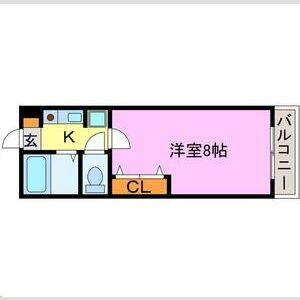 1K 間取り図