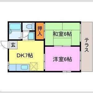 2DK 間取り図