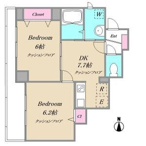 2DK 間取り図