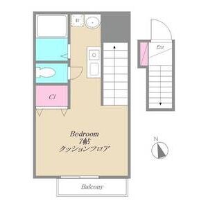 1K 間取り図