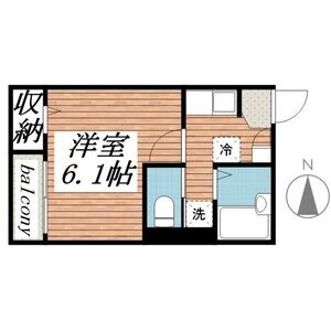 1K 間取り図