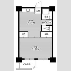 1LDK 間取り図