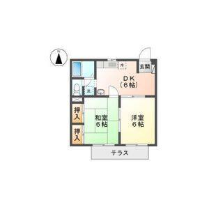 2DK 間取り図