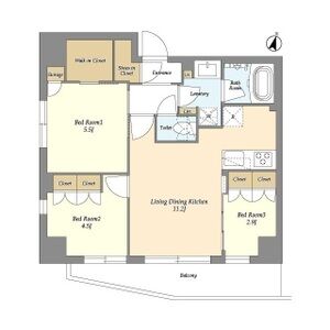3LDK 間取り図