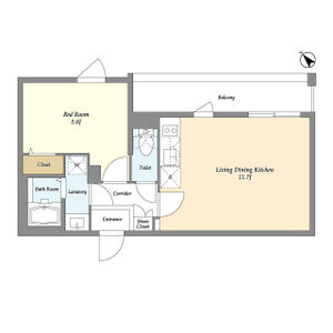 1LDK 間取り図